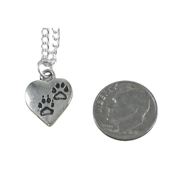Paw prints on my heart necklace 1701 - Picture 6 of 6